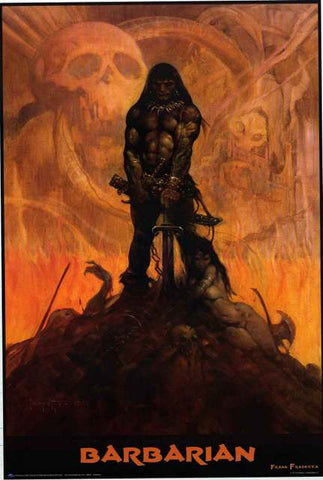 Frank Frazetta Barbarian Poster