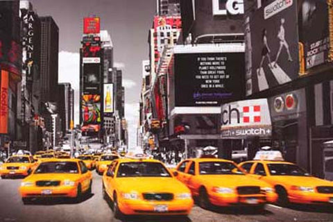 New York Times Square Taxi Poster