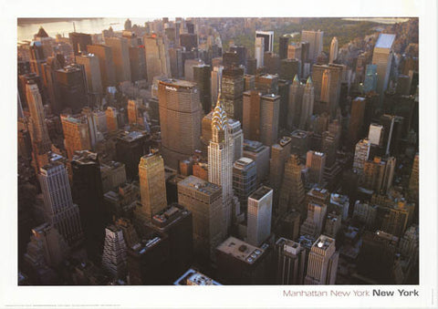 Manhattan New York Aerial View Poster