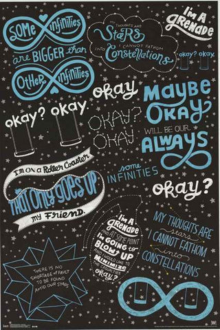 The Fault in Our Stars Movie Quotes Poster