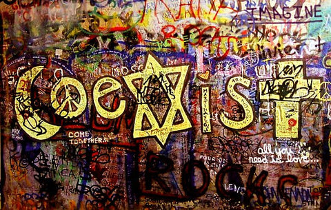 Coexist Berlin Wall Graffiti Poster
