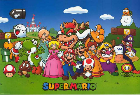 Super Mario Bros Video Game Poster