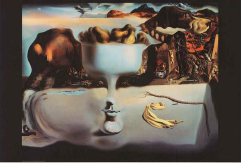 Salvador Dali Apparition of Face and Fruit Dish Poster