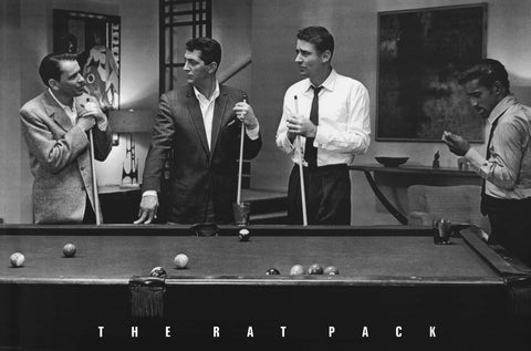 The Rat Pack Playing Pool Poster 24x36
