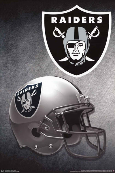 Oakland Raiders NFL Football Helmet Poster 22x34 – BananaRoad