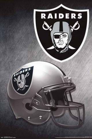 Oakland Raiders NFL Helmet Poster