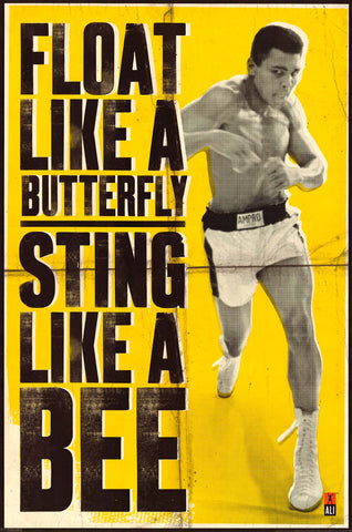 Muhammad Ali Float Like A Butterfly Poster