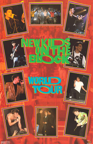 New Kids on the Block World Tour Collage Poster 22x35