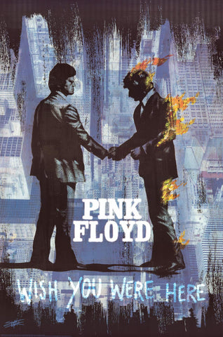 Pink Floyd Wish You Were Here - Stephen Fishwick Art Poster 24x36