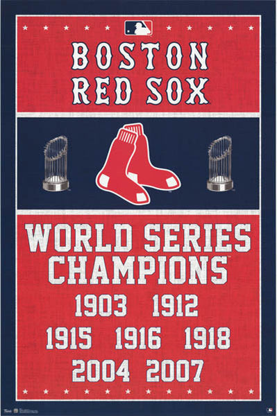 Boston Red Sox World Series Champions Poster 22x34 BananaRoad