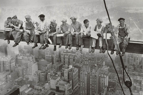 Men on a Beam Steelworkers Poster