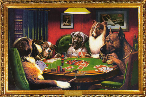 Dogs Playing Poker Poster