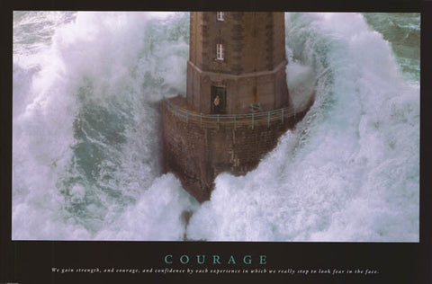 Courage Inspirational Quote Poster