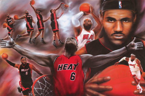 LeBron James Miami Heat Poster