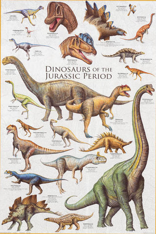 Dinosaurs of the Jurassic Period Poster
