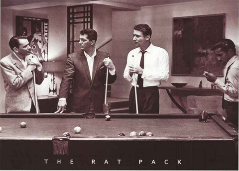Rat Pack Playing Pool Poster