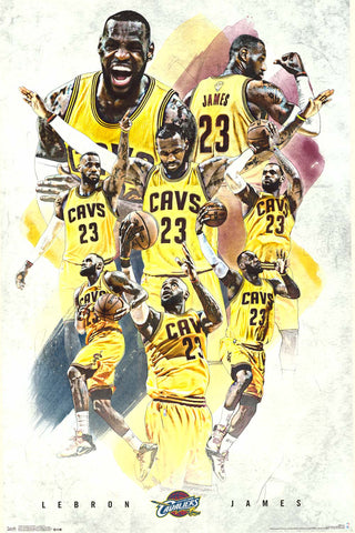 LeBron James - Cleveland Cavs Basketball Poster 22x34