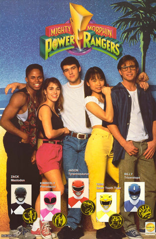Poster: Mighty Morphin Power Rangers 1993 Cast (21"x32")