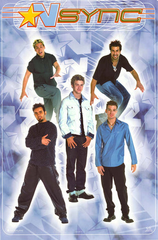 NSYNC Hangin' Justin Timberlake Orig 2000 22x34 Poster