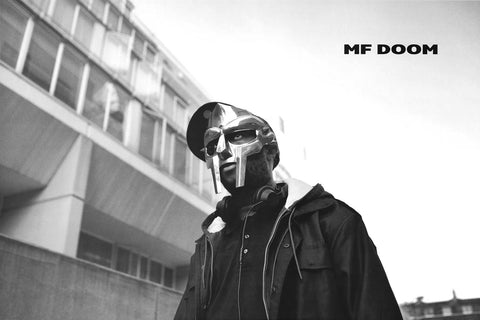 Poster: MF Doom - B&W Portrait(24"x36")