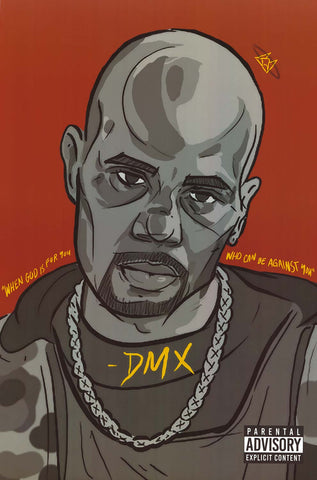 Poster: DMX - Illustrated Portrait (24"x36")