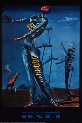 Salvador Dali Burning Giraffe Poster