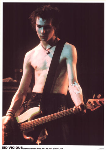 Sex Pistols Sid Vicious Atlanta 1978 Poster