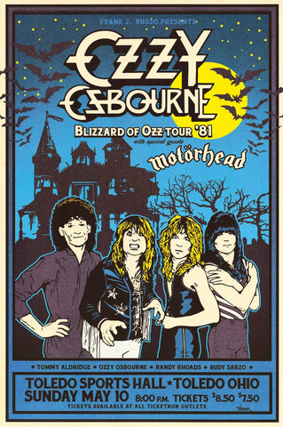 Poster: Ozzy Osbourne - Blizzard of Oz 81' Tour 