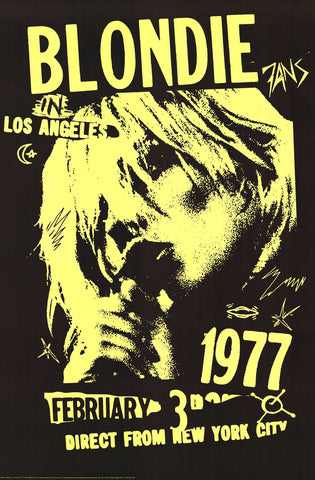 Blondie Debbie Harry - LA 1977 Tour Poster