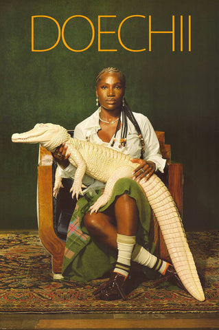 A great poster of Grammy-winning singer, rapper, and songwriter Doechii! 