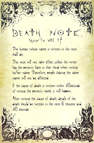 Poster: Death Note - Note