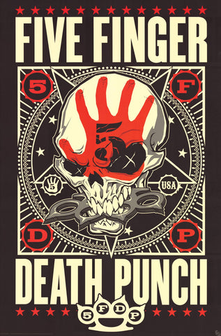 Poster: Five Finger Death Punch - Red Hand Skull