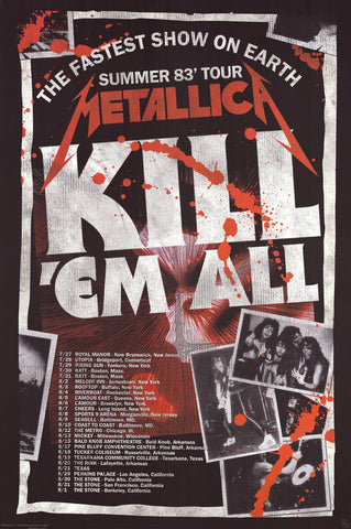 Poster: Metallica - Kill 'Em All 83 Tour