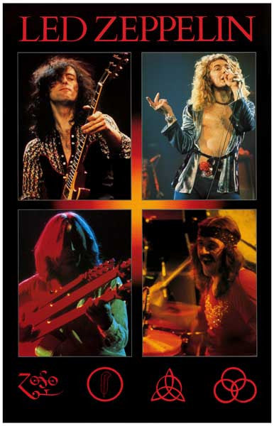 LED ZEPPELIN ライブポスター Led Zeppelin Live Pics Poster 11x17 – BananaRoad