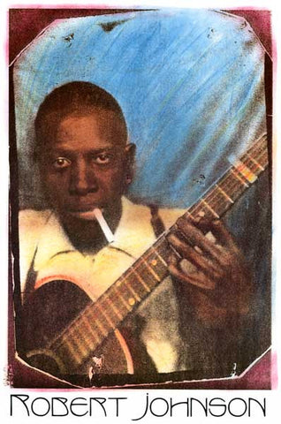 Robert Johnson Blues Guitar Poster