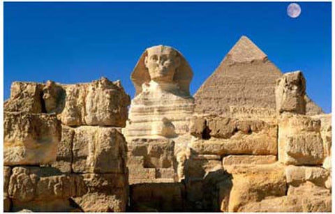 Ancient Egyptian Pyramids and Sphinx Poster