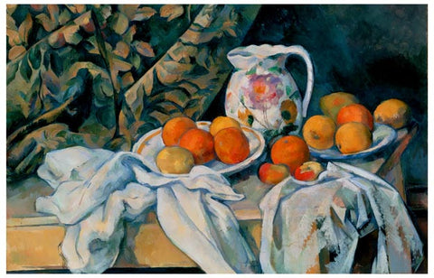 Paul Cezanne Still Life with a Curtain Poster