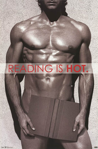 Reading Is Hot Sexy Man Poster