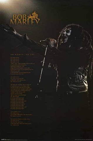 Bob Marley Song Lyrics Poster