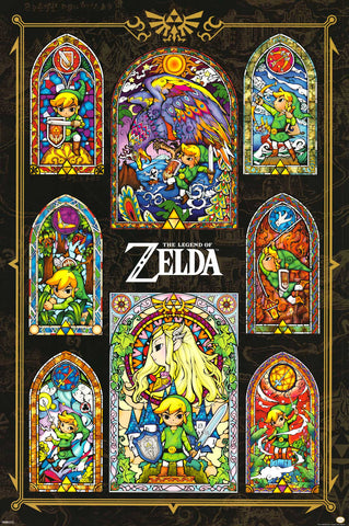 Legend of Zelda Stained Glass Poster