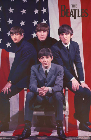 The Beatles American Flag Poster