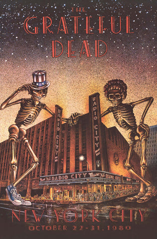 Poster: Grateful Dead - Radio City Music Hall 1980 (24"x36")
