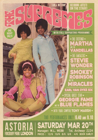 Poster: The Supremes London Concert Ad