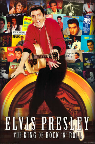 Poster: Elvis Presley - With Album Covers