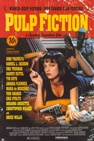 Poster: Pulp Fiction Quentin Tarantino Movie Poster