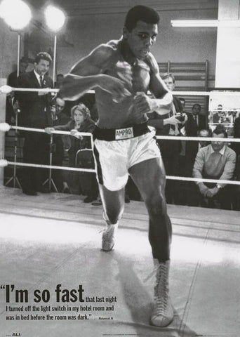 Muhammad Ali I'm So Fast Quote Poster