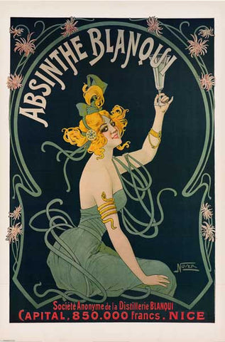 Absinthe Blanqui French Ad Poster