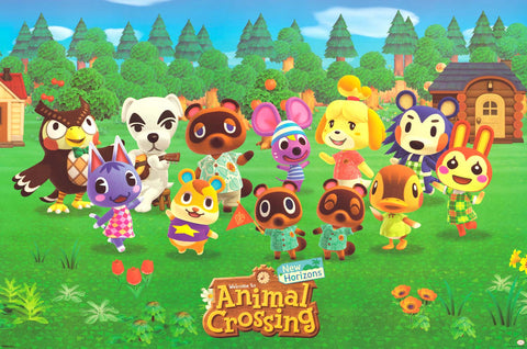 Poster: Animal Crossing New Horizons Video Game Poster 24x36
