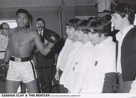 Muhammad Ali and The Beatles Poster
