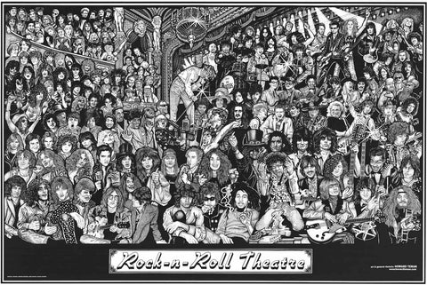 Rock and Roll Theater Howard Teman Art Poster 24x36